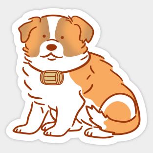 Saint Bernard Puppy Sticker